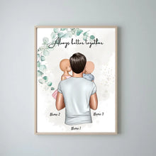 Laden Sie das Bild in den Galerie-Viewer, Bester Papa - Personalisiertes Poster (Vater mit Kindern)
