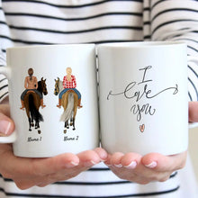 Laden Sie das Bild in den Galerie-Viewer, Beste Pferde-Freundinnen - Personalisierte Tasse
