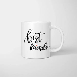 Beste Freundinnen Cheers - Personalisierte Tasse (Für Freundinnen & Schwestern)