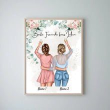 Laden Sie das Bild in den Galerie-Viewer, Beste Freundinnen/ Schwestern - Personalisiertes Poster

