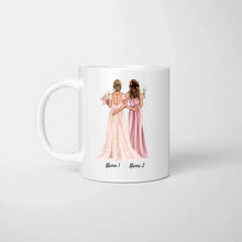 Laden Sie das Bild in den Galerie-Viewer, Braut mit Trauzeugin/ Brautjungfer - Personalisierte Tasse zur Verlobung/ Hochzeit
