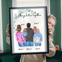 Laden Sie das Bild in den Galerie-Viewer, Meine Familie Poster - Personalisiertes Poster (1-4 Kinder)
