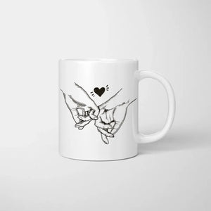 Be My Valentine - Personalisierte Pärchen-Tasse (Romatisches Geschenk Liebe)
