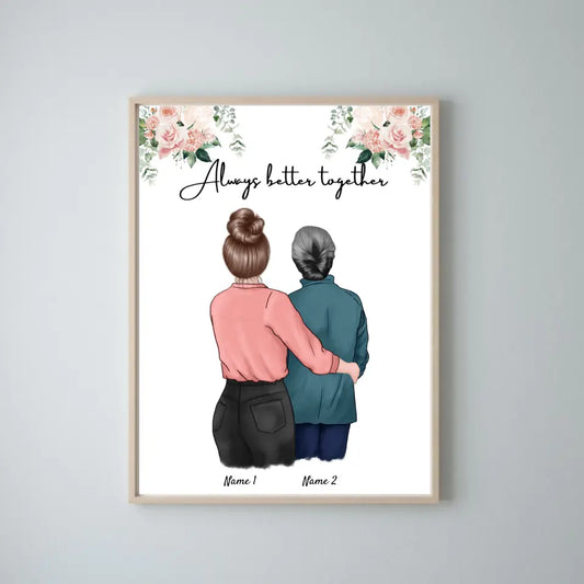 Mutter & Tochter - Personalisiertes Poster