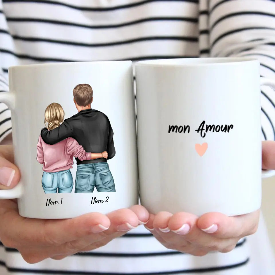 Mon amour -  Mug personnalisé pour couple (homme & femme)