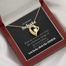 Laden Sie das Bild in den Galerie-Viewer, Dich zu treffen - Halskette mit Gold-Anhänger &amp; personalisierter Karte (Valentinstagsgeschenk)
