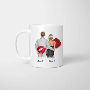 Jeden Tag Valentinstag - Personalisierte Tasse für Paare