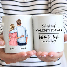 Laden Sie das Bild in den Galerie-Viewer, Ich liebe dich jeden Tag &quot;Arm in Arm&quot; - Personalisierte Tasse für Paare
