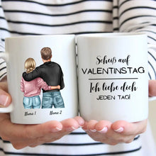 Laden Sie das Bild in den Galerie-Viewer, Ich liebe dich jeden Tag - Personalisierte Valentinstags-Tasse für Paare
