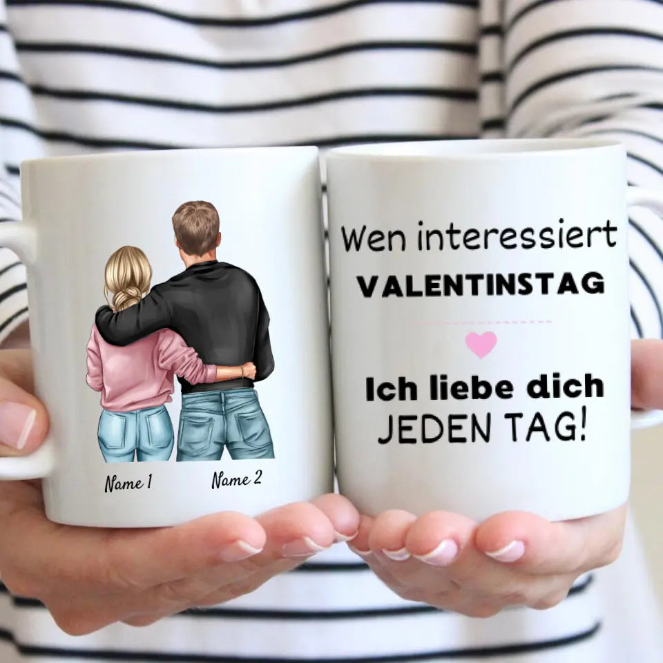Wen interessiert Valentinstag - Personalisierte Tasse für Paare