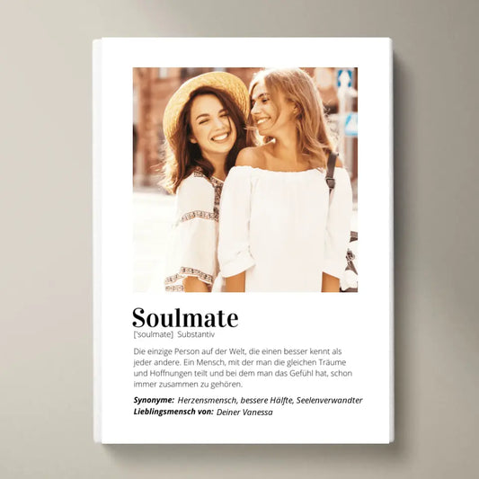 Foto-Poster "Definition" - Personalisiertes Geschenk "Soulmate"