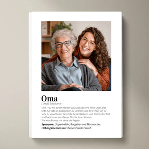 Foto-Poster "Definition" - Personalisiertes Geschenk "Oma"
