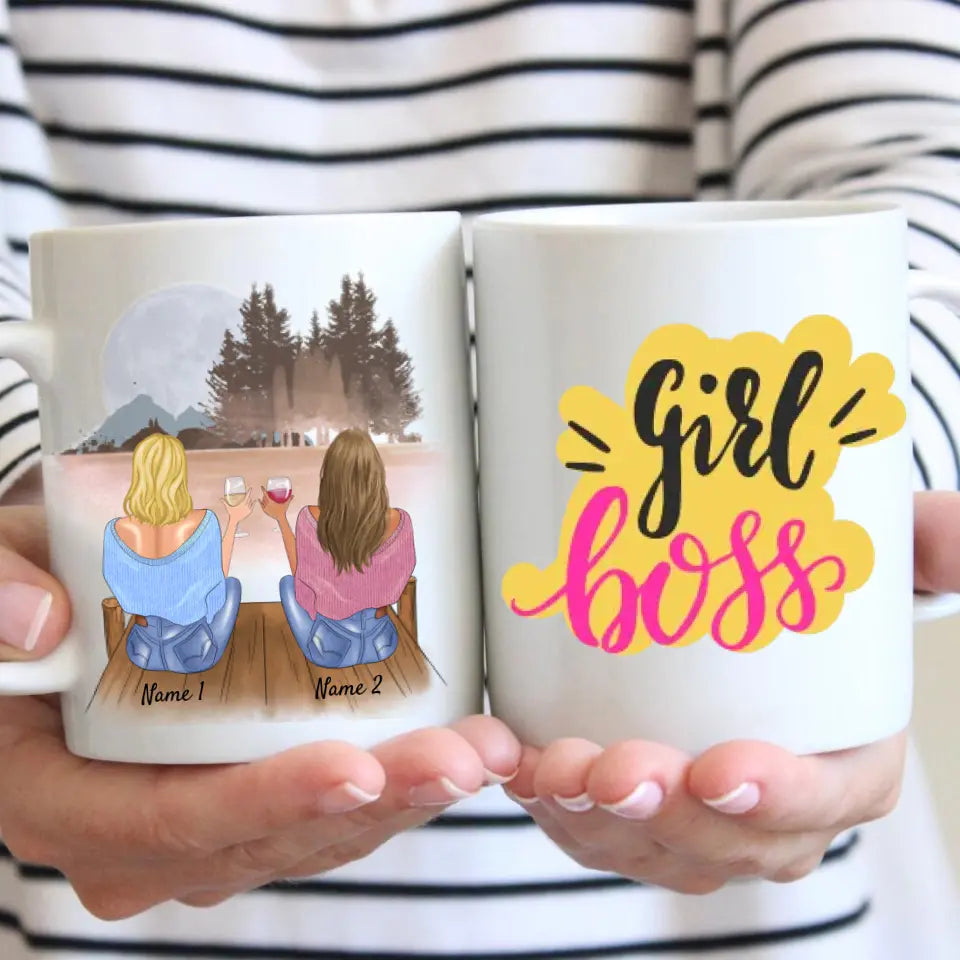 Girl Boss - Personalisierte Freundinnen-Tasse (2-4 Frauen)