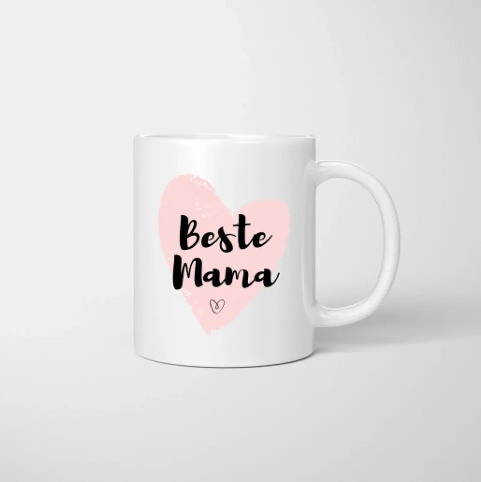 An meine Mama - Personalisierte Tasse (Mutter mit Kindern)