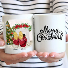 Laden Sie das Bild in den Galerie-Viewer, Weihnachts-Freundinnen - Personalisierte Tasse (2-3 Personen)
