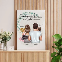 Laden Sie das Bild in den Galerie-Viewer, Der schönste Weg ist der Gemeinsame - Personalisiertes Familien Poster (Eltern mit 1-4 Kindern)
