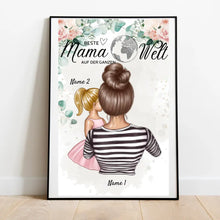 Laden Sie das Bild in den Galerie-Viewer, Beste Mama auf der Welt - Personalisiertes Poster (Mutter mit Kindern)
