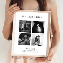 Laden Sie das Bild in den Galerie-Viewer, &quot;Ich liebe dich&quot; Personalisierte Foto-Collage Poster für Pärchen, deinen Partner copy
