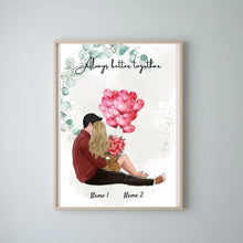 Laden Sie das Bild in den Galerie-Viewer, Be my Valentine - Personalisiertes Poster (Frau mit Mann)
