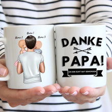 Laden Sie das Bild in den Galerie-Viewer, Danke Papa, ich bin echt gut geworden - Personalisierte Tasse für Väter (Vatertag 1-4 Kinder)
