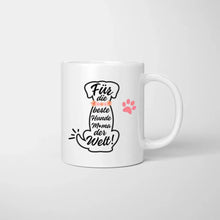 Laden Sie das Bild in den Galerie-Viewer, Für die beste Hundemama - Personalisierte Tasse (Frau mit Hund oder Katze, Muttertag)
