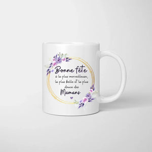 Bonne fête à la meilleure Mamounette - Mug personnalisé (1-3 enfants, adolescents)