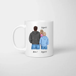 Je suis un papa geek - Mug personnalisé (1-3 enfants, adolescents)