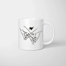 Laden Sie das Bild in den Galerie-Viewer, Glückliches Pärchen/ Eltern Blumenstrauß - Personalisierte Tasse (1-3 Kinder)
