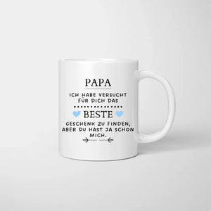Papa, Legende seit - Personalisierte Tasse für Väter, Großväter (Vater seit, Opa seit, Jahreszahlen)