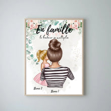 Laden Sie das Bild in den Galerie-Viewer, Best Mom, Meilleure maman - Poster Personnalisé (femme avec 1 ou 4 enfants)
