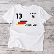 Laden Sie das Bild in den Galerie-Viewer, Fußball EM 2024 Deutschland Trikot - Personalisiertes T-Shirt für Fußball-Fans (100% Baumwolle, Unisex)
