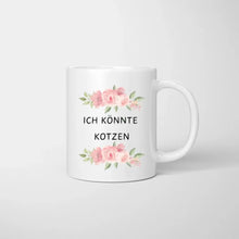 Laden Sie das Bild in den Galerie-Viewer, Witzige Kolleginnen Tasse: Ich könnte Kotzen - Personalisierte Tasse Kollegin, Abschied, Motivation, Jobwechsel, Geburtstag Büro (2-4 Personen)
