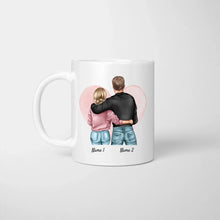 Laden Sie das Bild in den Galerie-Viewer, Du + Ich = bekloppt - Personalisierte Pärchen-Tasse (Mann &amp; Frau)
