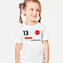 Laden Sie das Bild in den Galerie-Viewer, Fußball EM 2024 Türkei Trikot Kinder individuell - Personalisiertes T-Shirt für Kinder (100% Baumwolle)
