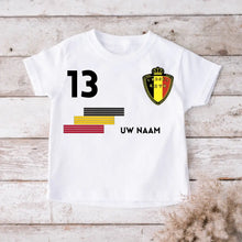 Laden Sie das Bild in den Galerie-Viewer, Voetbal EM 2024 België shirt kinderen individueel - Gepersonaliseerd T-Shirt voor Kinderen (100% Katoen)
