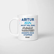 Laden Sie das Bild in den Galerie-Viewer, Abschluss 2024 - Personalisierte Tasse zum Abschluss, Abitur, Studium, Bachelor, Master, Ausbildung, Realschule
