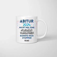 Laden Sie das Bild in den Galerie-Viewer, Abschluss 2024 - Personalisierte Tasse zum Abschluss, Abitur, Studium, Bachelor, Master, Ausbildung, Realschule
