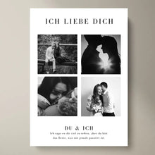 Laden Sie das Bild in den Galerie-Viewer, &quot;Ich liebe dich&quot; Personalisierte Foto-Collage Poster für Pärchen, deinen Partner
