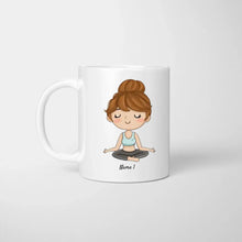 Laden Sie das Bild in den Galerie-Viewer, Namaste Yoga Freundinnen - Personalisierte Tasse Freundinnen/ Kolleginnen (1-3 Frauen)
