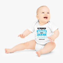 Laden Sie das Bild in den Galerie-Viewer, IK PROBEER ME TE GEDRAGEN PAPA - Gepersonaliseerde baby onesie, baby body 100% biologisch katoen
