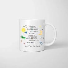 Laden Sie das Bild in den Galerie-Viewer, Erzieherin, Erzieher Abschied Geschenk - Personalisierte Tasse, Abschiedsgeschenk, Erzieher, Kindergarten, Schule, Lehrer, Tagesmutter
