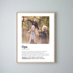 Foto-Poster "Definition" - Personalisiertes Geschenk "Opa"