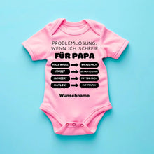 Laden Sie das Bild in den Galerie-Viewer, Problemlösung für Papa - Personalisierter Baby-Onesie/ Strampler, 100% Bio-Baumwolle
