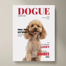 Laden Sie das Bild in den Galerie-Viewer, Personalisiertes Haustier Poster - Hundemagazin mit Foto deines Haustiers
