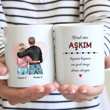 Laden Sie das Bild in den Galerie-Viewer, Merak etme AŞKIM - Personalisierte Pärchen-Tasse
