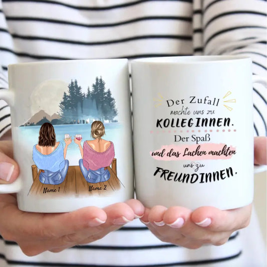 Zuerst waren wir Kolleginnen - Personalisierte Tasse (2-4 Personen), individuelles Geschenk