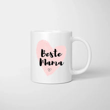 Laden Sie das Bild in den Galerie-Viewer, Eltern mit Kindern - Personalisierte Tasse (1-4 Kinder), Individuelles Geschenk Familie
