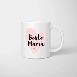 Mama mit Kindern - Personalisierte Tasse