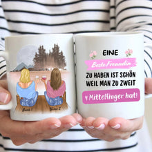 Laden Sie das Bild in den Galerie-Viewer, Zu zweit 4 Mittelfinger - Personalisierte Tasse Freundinnen &amp; Kolleginnen (2-4 Personen)
