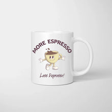 Laden Sie das Bild in den Galerie-Viewer, More espresso, less depresso collègues - Mug personnalisé (2-4 personnes, idée cadeau collègue)
